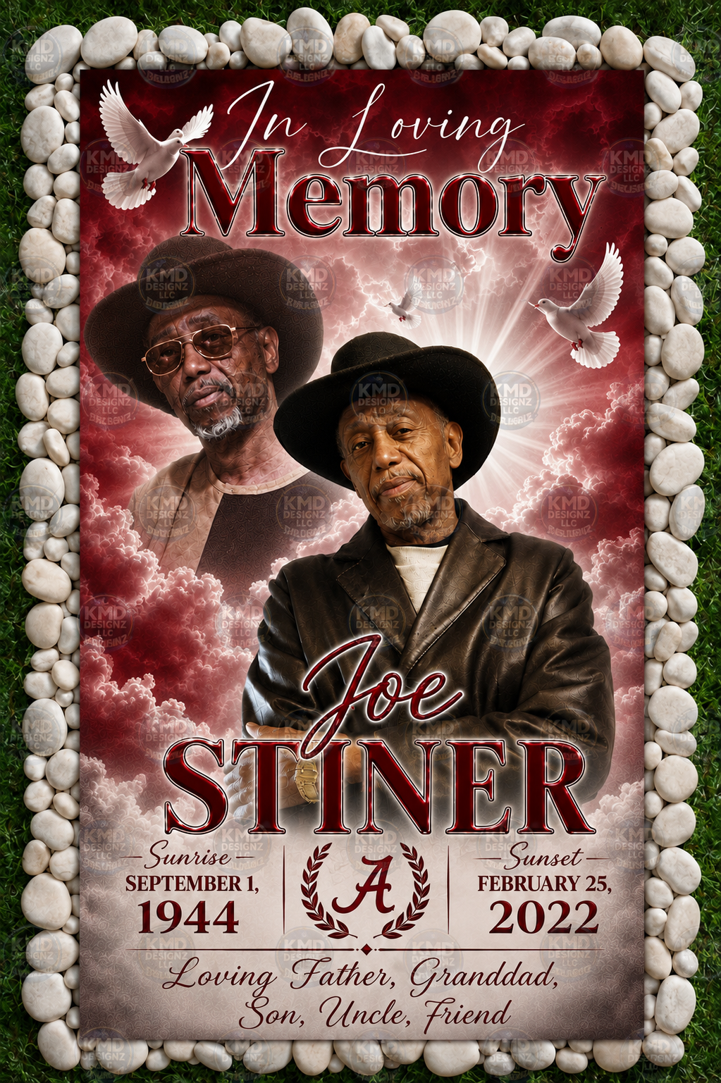 Custom Memorial Grave Blanket