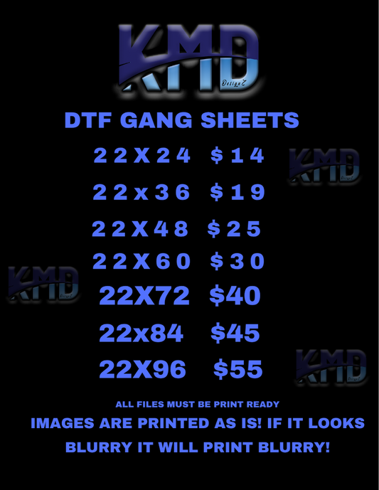 22" DTF Gang Sheet