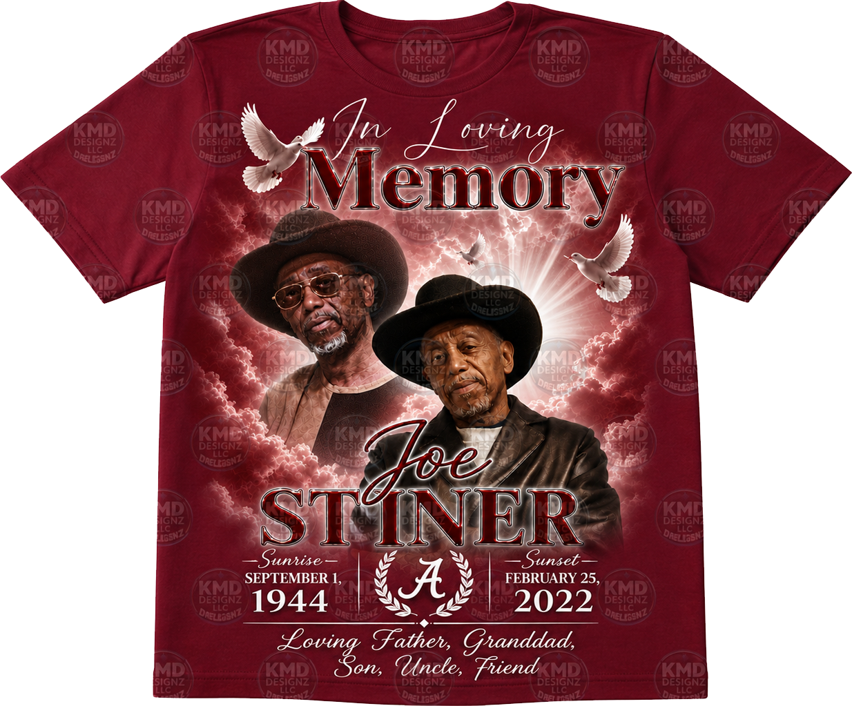Custom Memorial Center Print Shirt