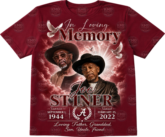 Custom Memorial Center Print Shirt